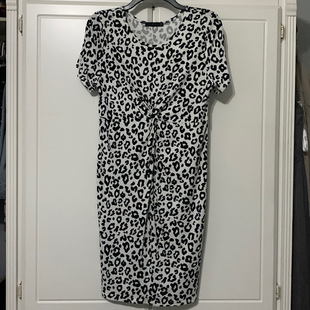 Animal print body con